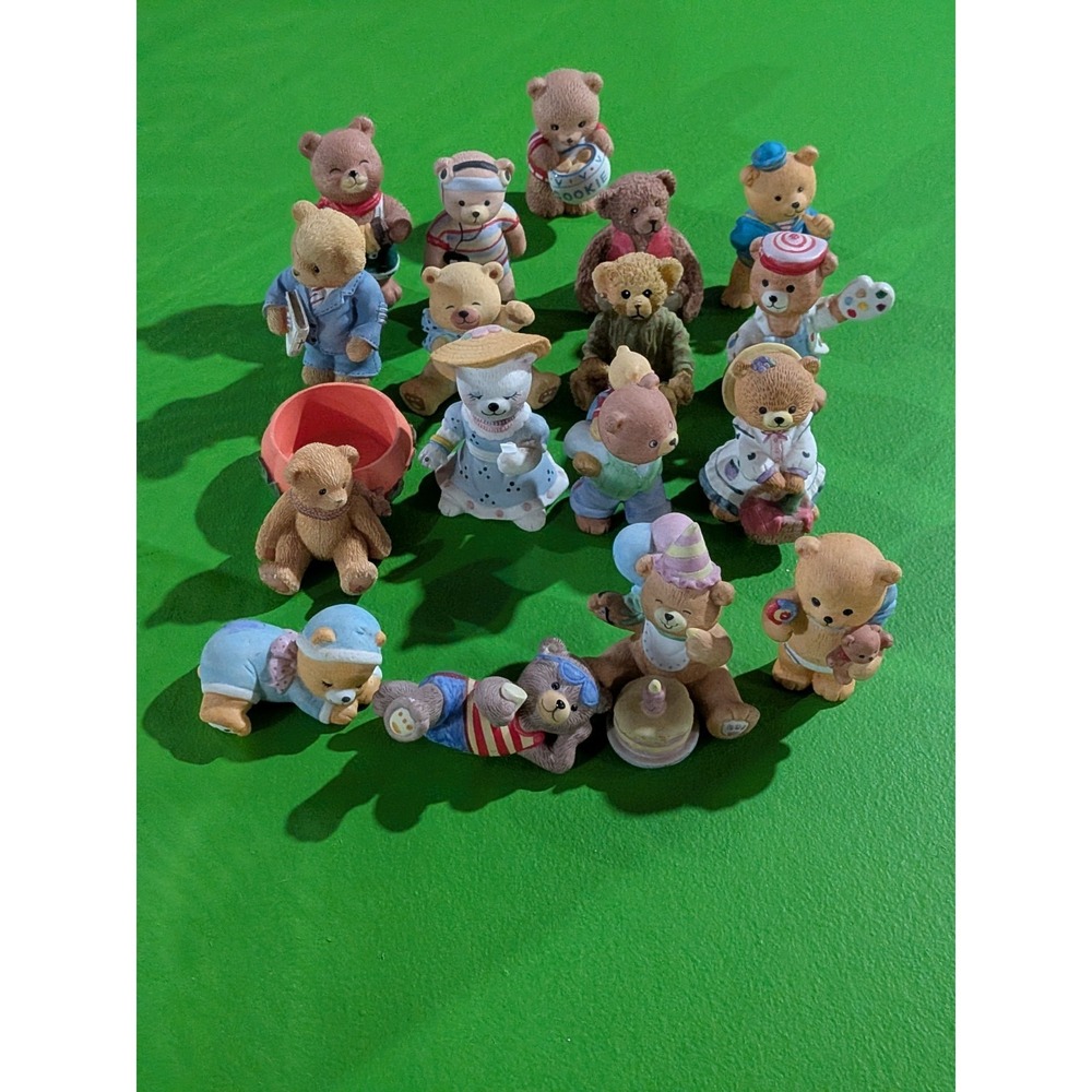 Lot Of 17 Bronson Collectibles Porcelain Bisque Bear Figures 2-2.5" Decor Animal